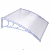 MyLike Műanyag előtető, 120x90 cm, transzparens, fehér színű fali tartóelemekkel