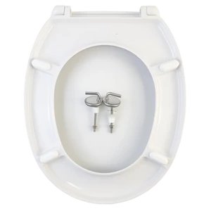 Bath Duck Wc-Ülőke - Rozsdamentes Acél Zsanérokkal - Fehér - Duroplaszt