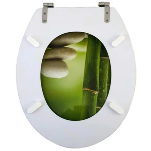 Bath Duck Wc-Ülőke - Mdf - Mintás - Rozsdamentes Acél Zsanérokkal - Zen