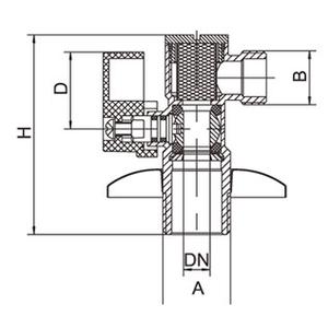 Melscher Sarokcsap - Szűrős - 3/8" AV7231-12