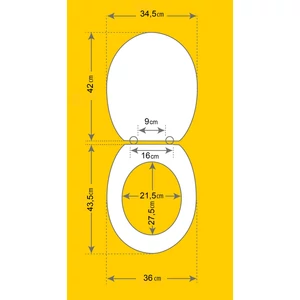 Bath Duck Wc-Ülőke - MDF - Fehér - Műanyag Zsanérokkal Fehér