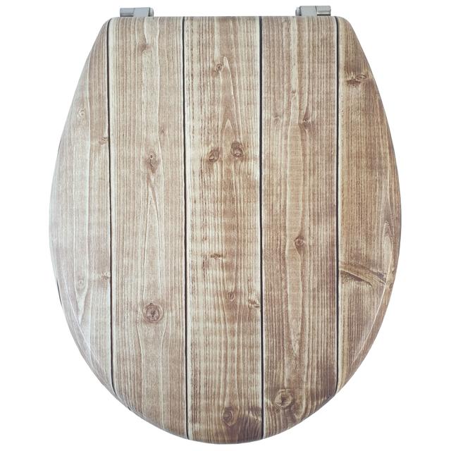 Bath Duck Wc-Ülőke - Mdf - Mintás -Rozsdamentes Acél Zsanérokkal - Board